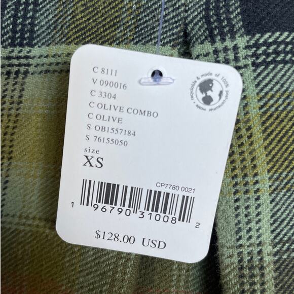 Free People Izzy Olive Combo Shirt/Shacket XS/SM/MD NWT - Picture 11 of 11